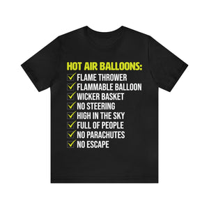 Hot Air Balloon Checklist Tee