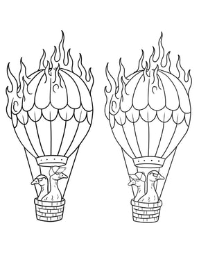 Goose Balloon Disaster Tattoo